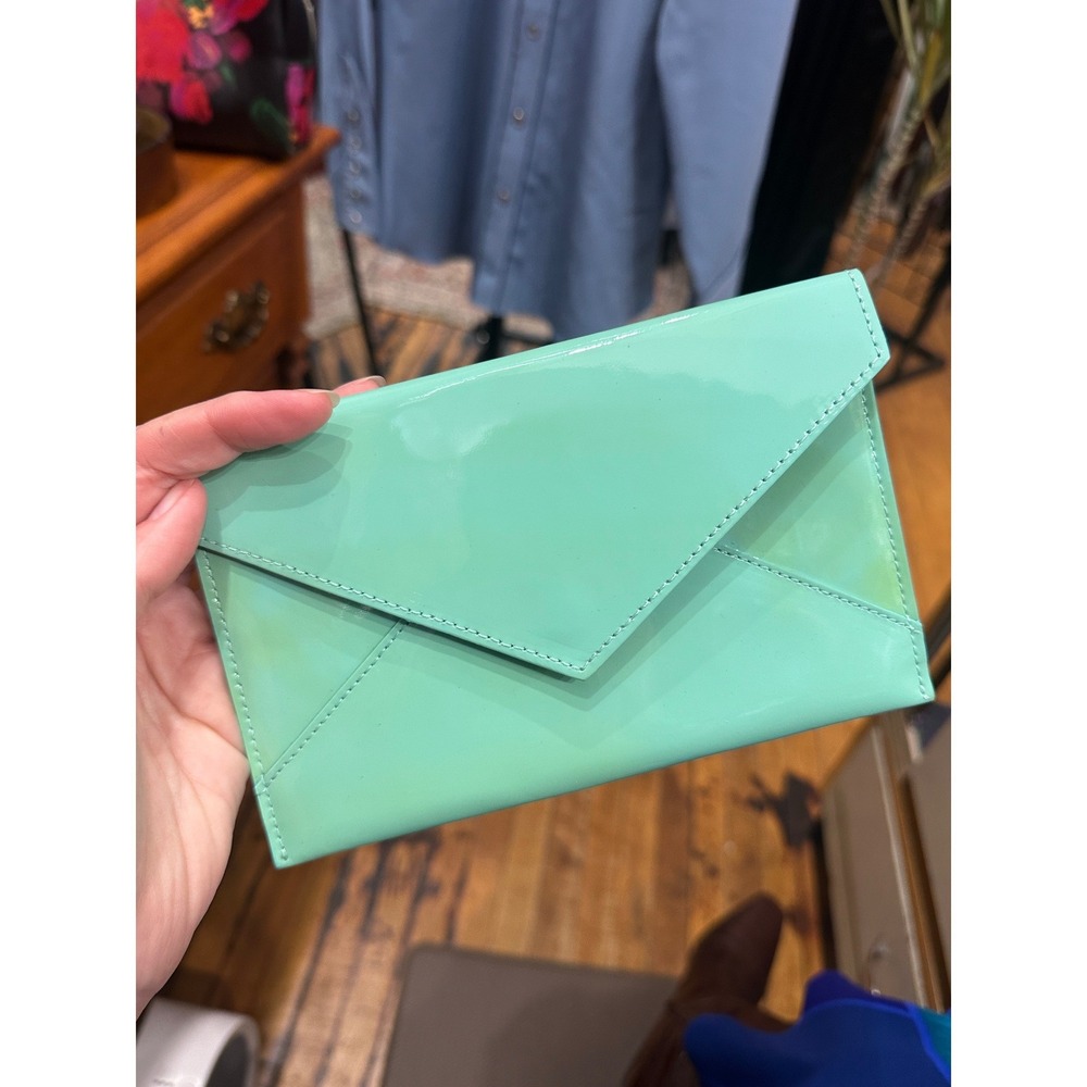 Tiffany & Co Tiffany Blue Patent Leather Envelope Clutch Wallet Accessory - Picture 6 of 8